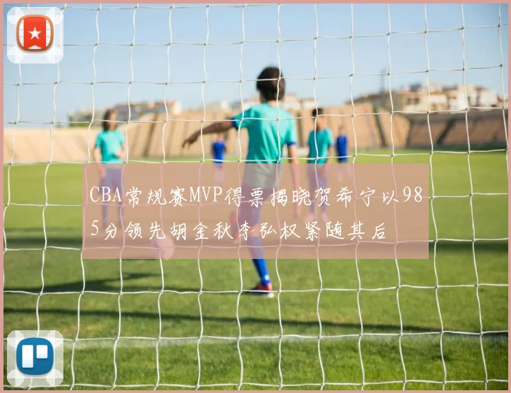CBA常规赛MVP得票揭晓贺希宁以985分领先胡金秋李弘权紧随其后